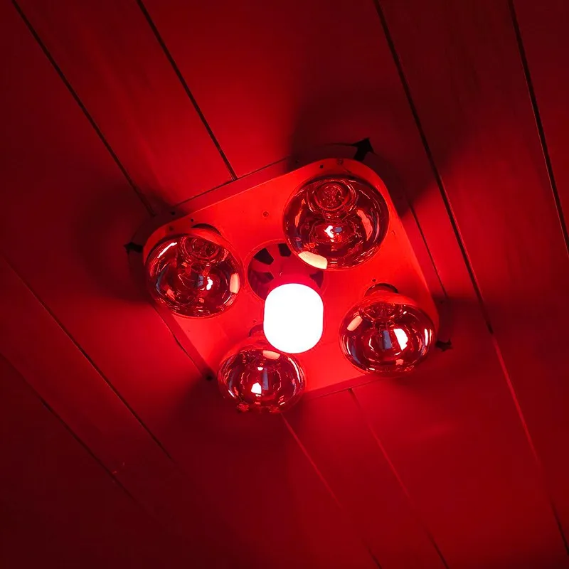 빨간색 고전력 LED 전구 램프 E27 220V 5W 20W 30W 50W 고휘도 스포트라이트