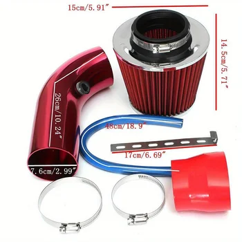 Cold Air Intake Filter Induction Pipe Power Flow Hose System Car Accessories
