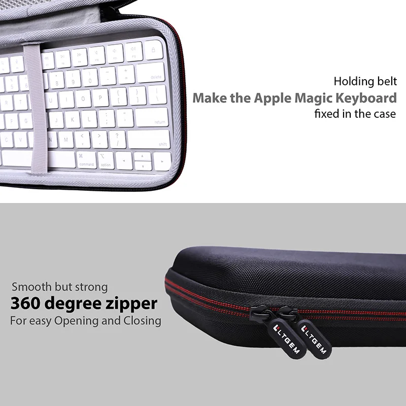 Ltgem-eva Hard Case For Apple Magic Keyboard Carregando Bolsa de Armazenamento Viagem - Imagem 5
