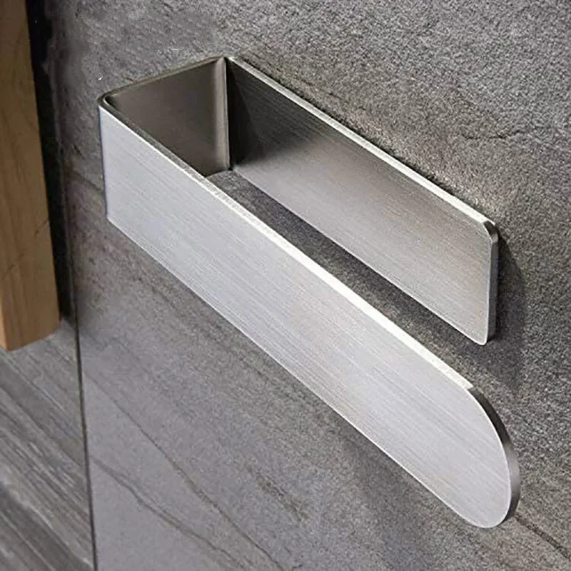 Towel rack Towel Ring Self-Adhesive Holder No Drilling Rail Stainless Steel for Bathroom