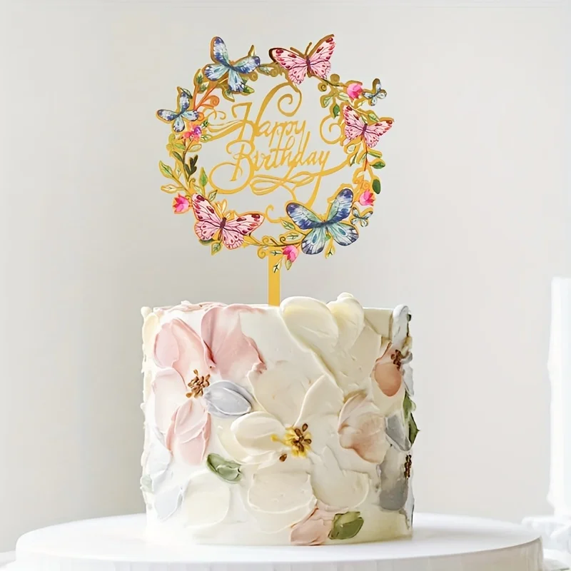 1pc-Happy Birthday Cake Decoration for Birthday Party