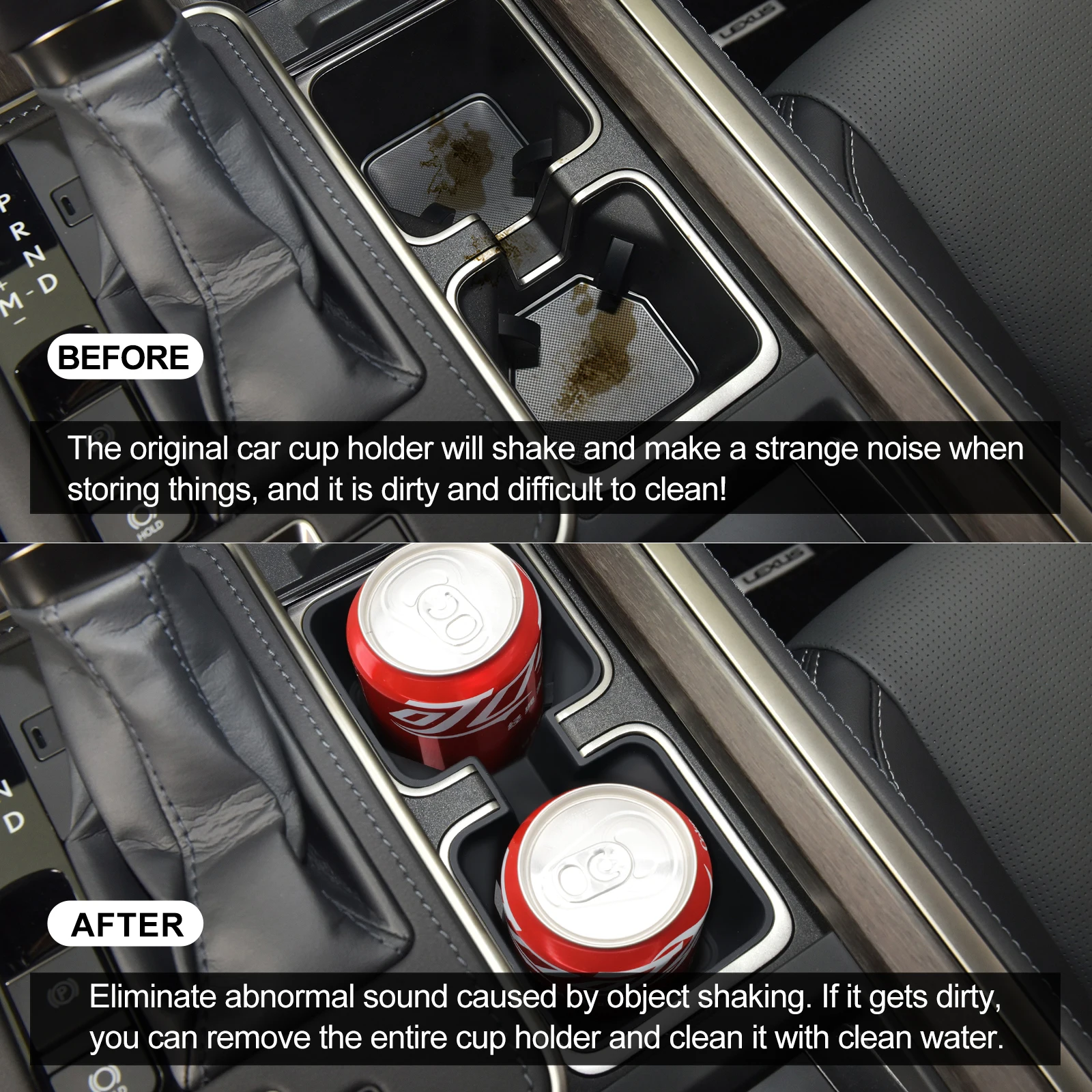 렉서스 GX550H 2024 2025 물컵 거치대, 5 좌석 중앙 제어 음료 거치대 물컵 트레이, 자동차 인테리어 액세서리