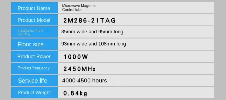 Magnetron 2M286 2M286-21TAG Replace for L.G microwave oven