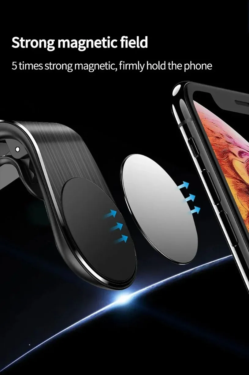Car Magnetic Phone Holder Air Vent Clip Mount Rotation Cellphone GPS Support For Xiaomi Red Mi Huawei Samsung Phone Stand in Car