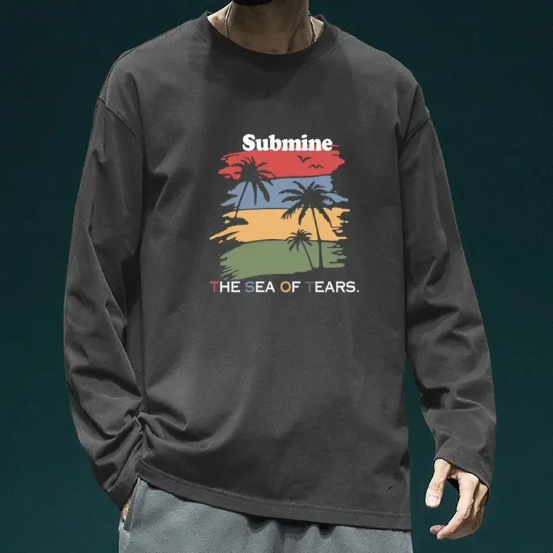 thumbnail image 1 of Camiseta holgada para hombre, nueva camiseta para hombre, sudaderas de cuello redondo, estética, diseño social, poliéster, elasticidad, lujo, 2024, informal, 1 of 5