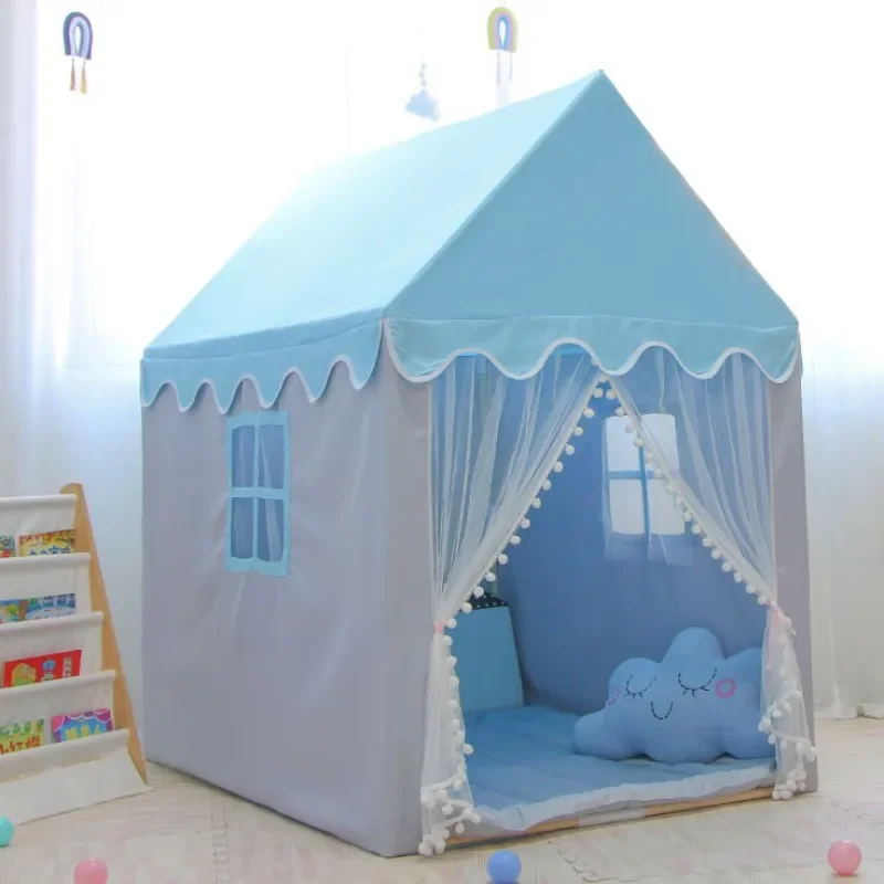Large Kids Tents Tipi Baby Play House 1.35M Wigwam Folding Girls Pink Princess Castle Child Room Decor