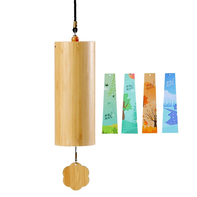 Enhanced Bamboo Wind Chime for Outdoor Zen Meditation and Garden Ambiance