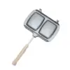Bread Toast Maker Non Stick Grill Pan Double Sided Heating Frying Egg Ham Sandwiches Maker for Induction Cooker Stove Top 6