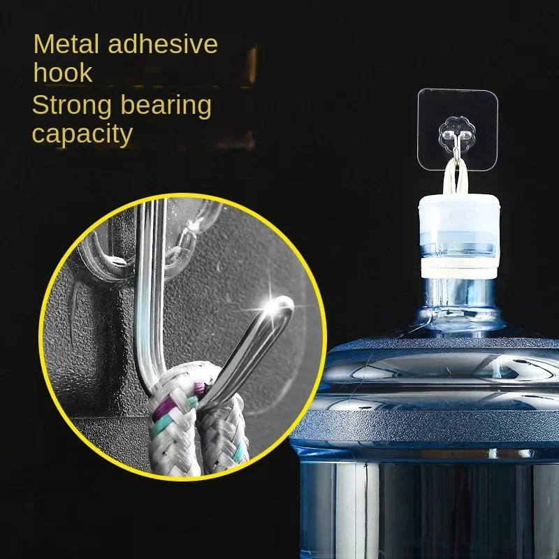 Strong Adhesive Hook Non-trace Transparent Hook Nail Free Stick Clothes Magic Sticky Hook Kitchenware Practical Tools 4
