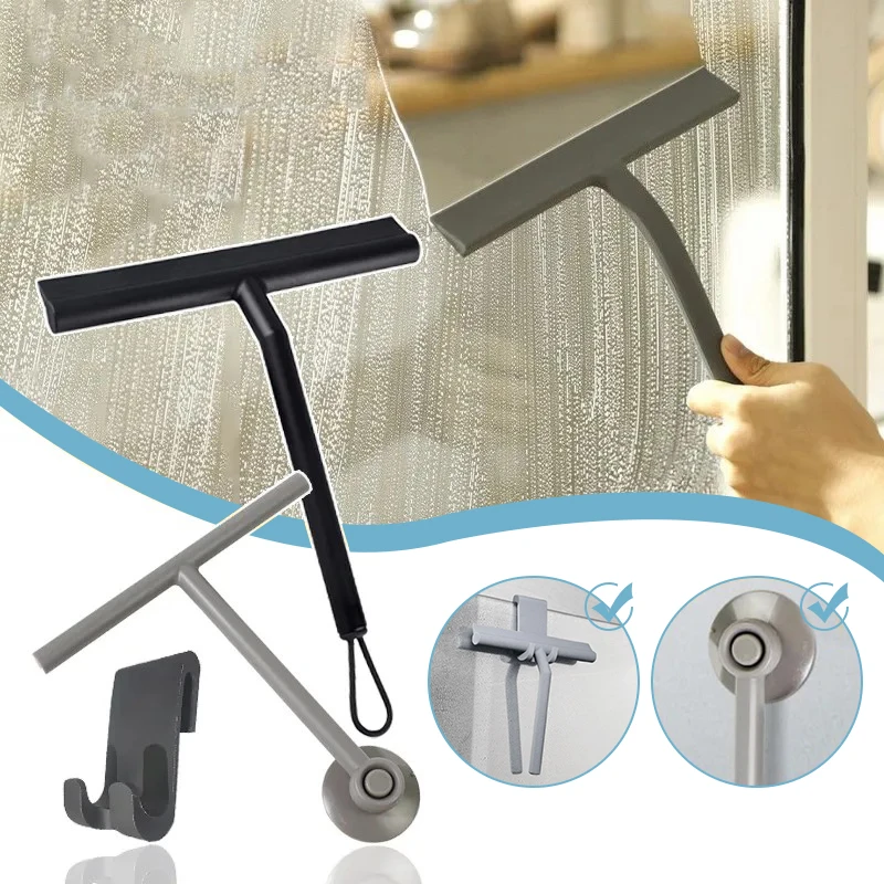 ShowerSqueegeeWindowGlassWiperSiliconeScraperBathroomMirror