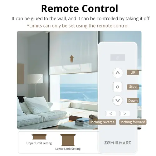 Zemismart Matter Over WiFi 2N Roller Shade Blinds Motor for 37 38mm Tube Homekit Google Home Alexa Control Smart Shutter Engine - Image 6