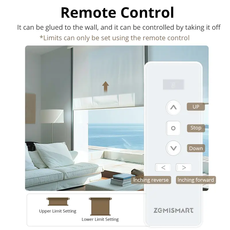Zemismart Matter Over WiFi 2N Roller Shade Blinds Motor for 37 38mm Tube Homekit Google Home Alexa Control Smart Shutter Engine - Image 6