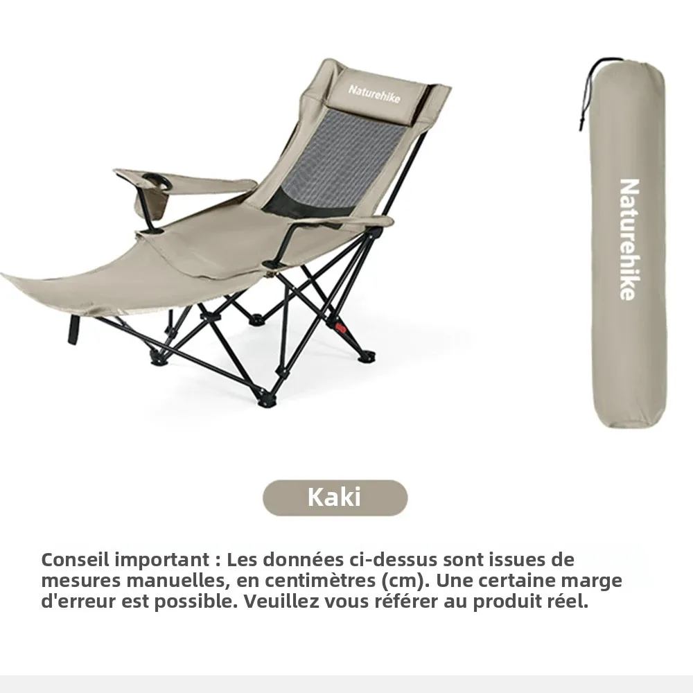 Fauteuil transat pliant pêche camping plage bureau sieste extérieur chaise lounge