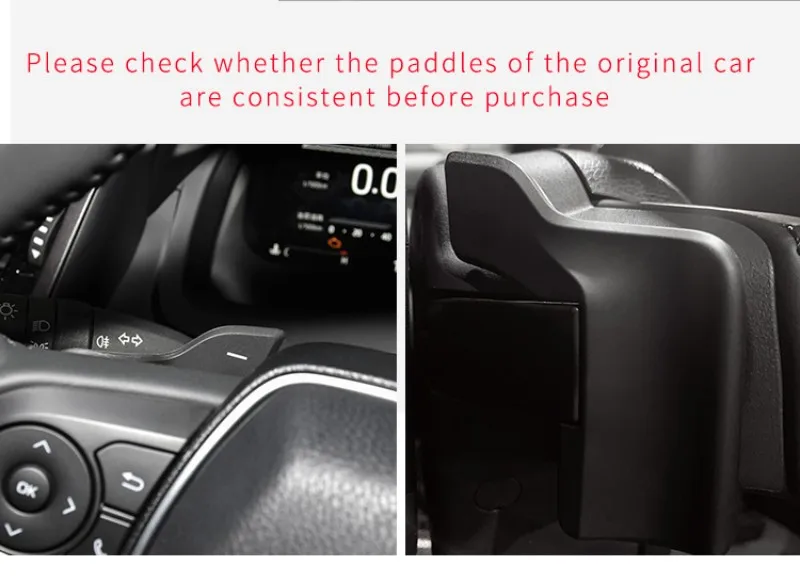 T-carbon Steering Wheel Shift Paddle For Toyota Camry Corolla Avalon Levin RAV4 2018-2020 Carbon Fiber Paddle Shifter