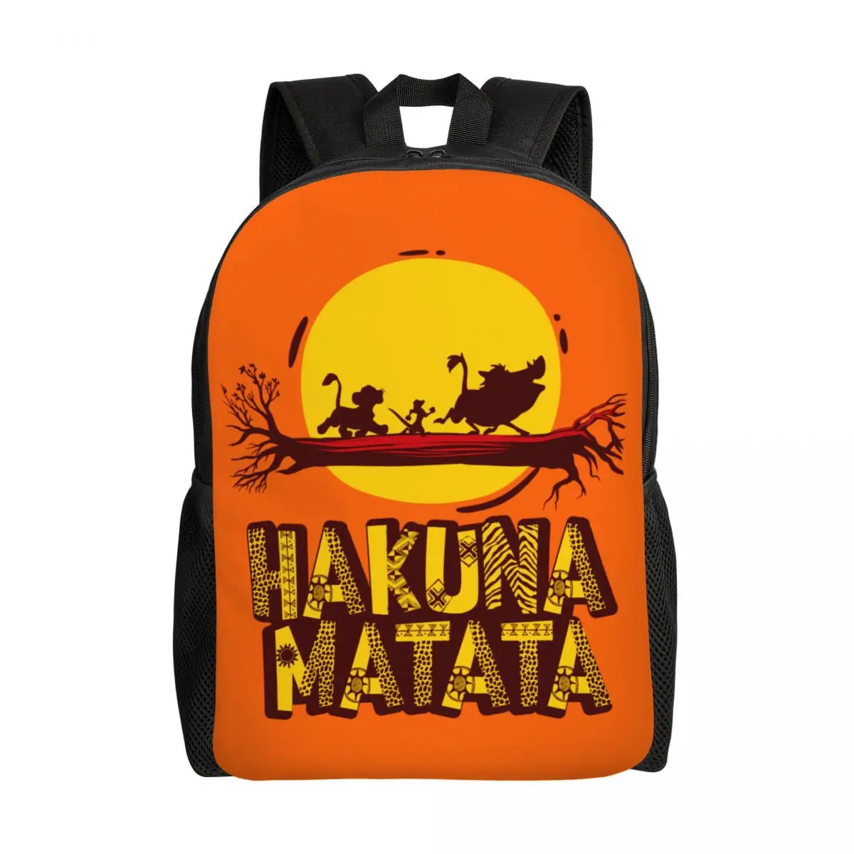 

Рюкзак Hakuna Matata животное фильм для мужчин и женщин, школьный ранец для книг с рисунком короля льва, студенческий рюкзак