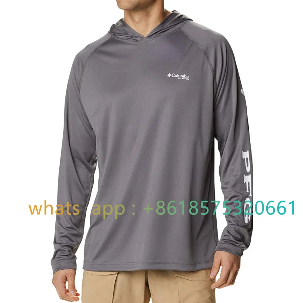 

Men's Upf 50+ Sun Protection Hoodie Shirt Long Sleeve Spf Fishing Outdoor Uv Shirt Hiking Lightweight