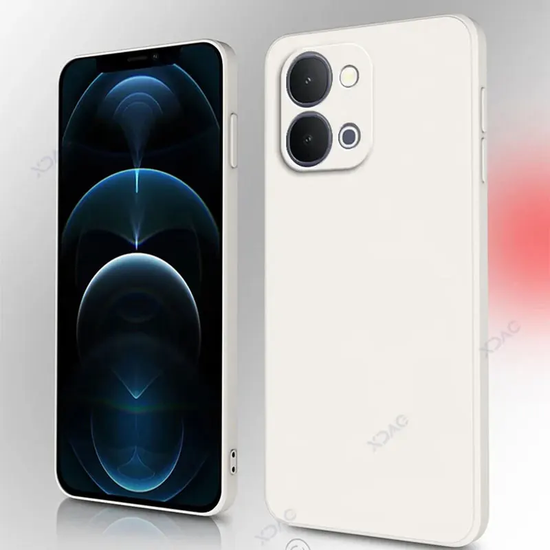 Premium Liquid Silicone Shockproof Phone Case with Internal Flocking and Soft Back Cover Housing