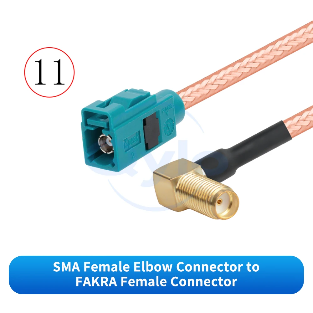 SMA auf FAKRA Stecker-Buchse-Adapterkabel RG142 Versilbertes Doppelt Abgeschirmtes HF-Kabel SMA auf FAKRA (1 Stück) – Detail 13