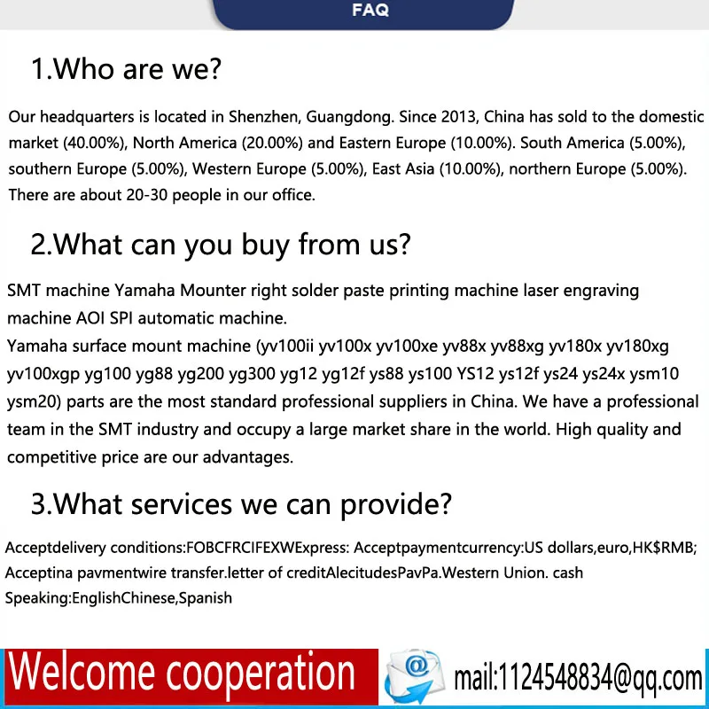 KHY-M652A-00 EE-SX951PW SENSOR,Y ORG ASSY YS12 YS12F YG12 YG12F Mounter parts boring head for mill