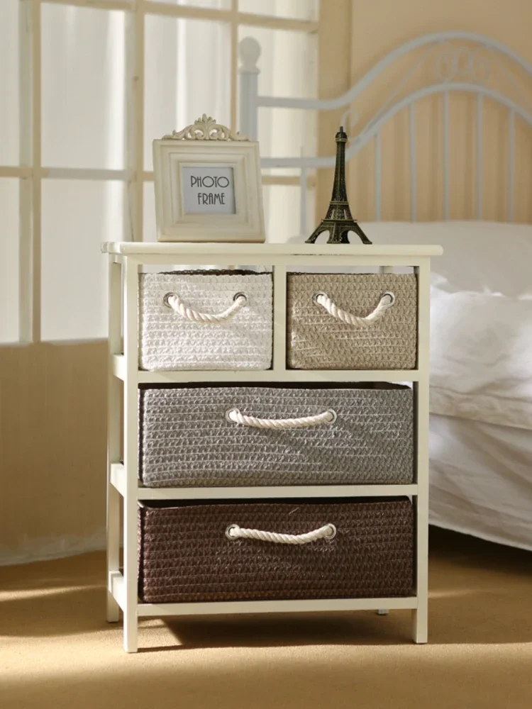 Korean-style Solid Wood Storage Cabinet for Living Room Bedroom storage rack