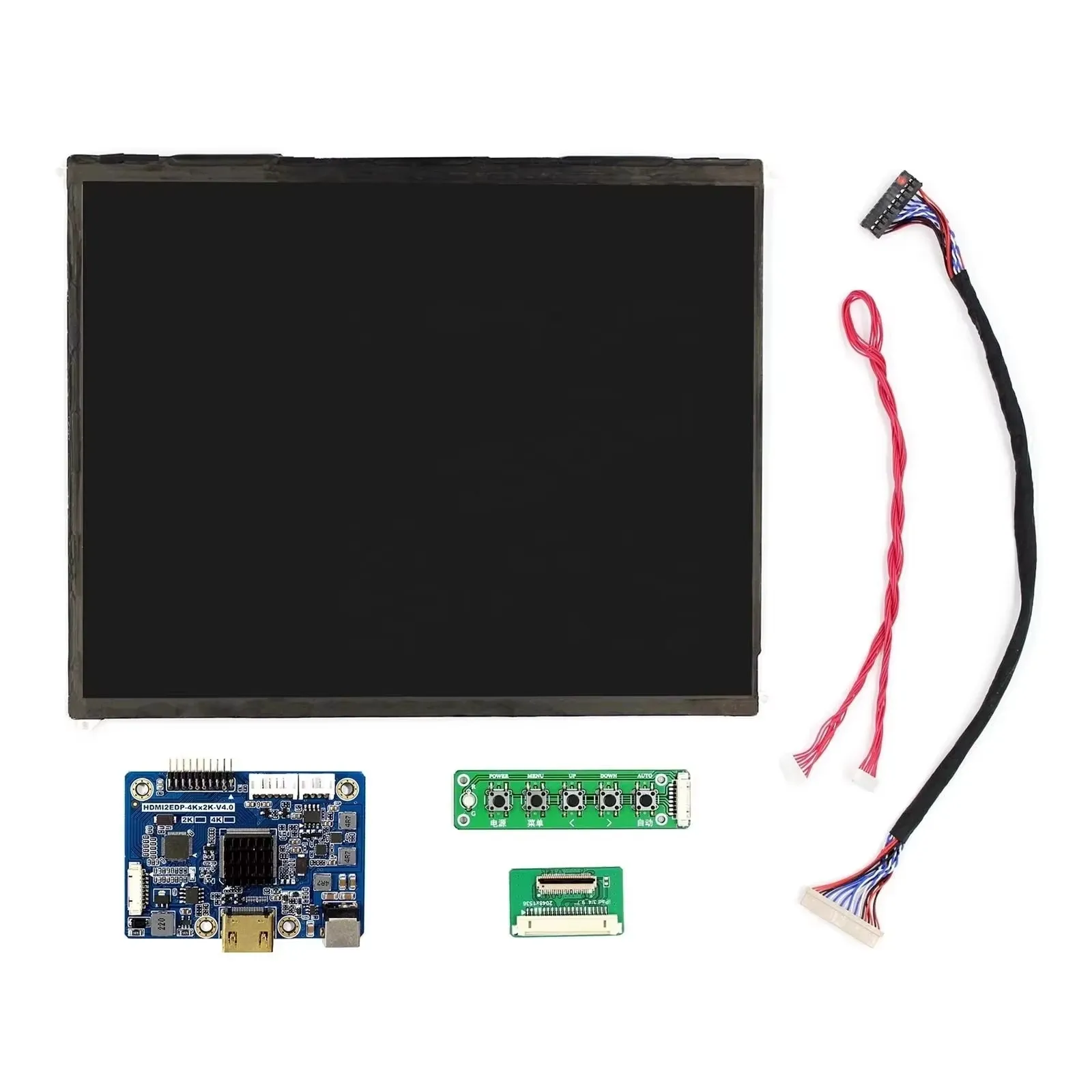 9.7인치 LP097QX1 1024x768 EDP 인터페이스 IPS LCD 스크린 디스플레이 패널(HDMI LCD 컨트롤러 드라이버 보드 포함) VS-HDMI2EDP