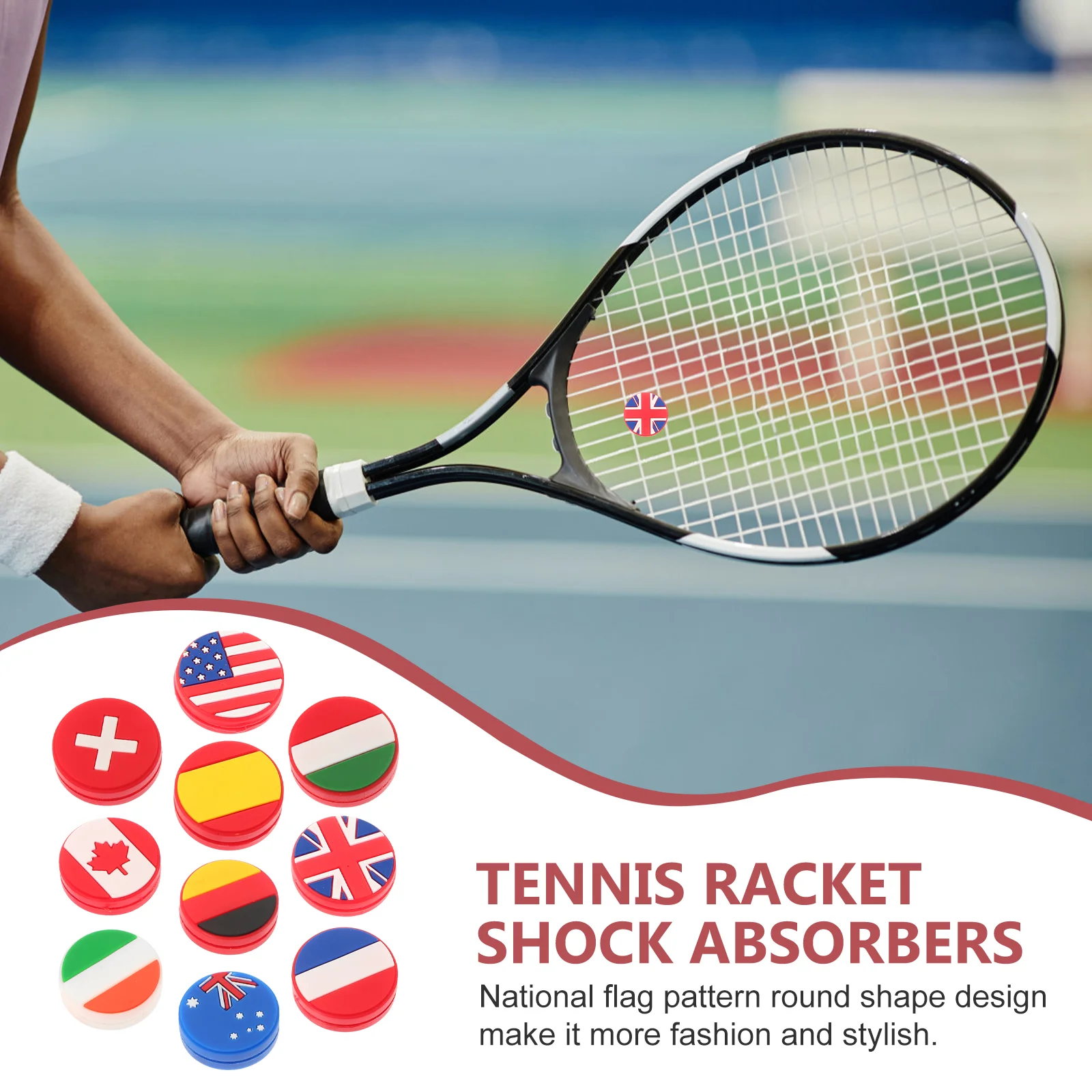 10 PCS Tennis Racket Absorber Dampener Racquet Shock Absorbers Vibration Dampeners