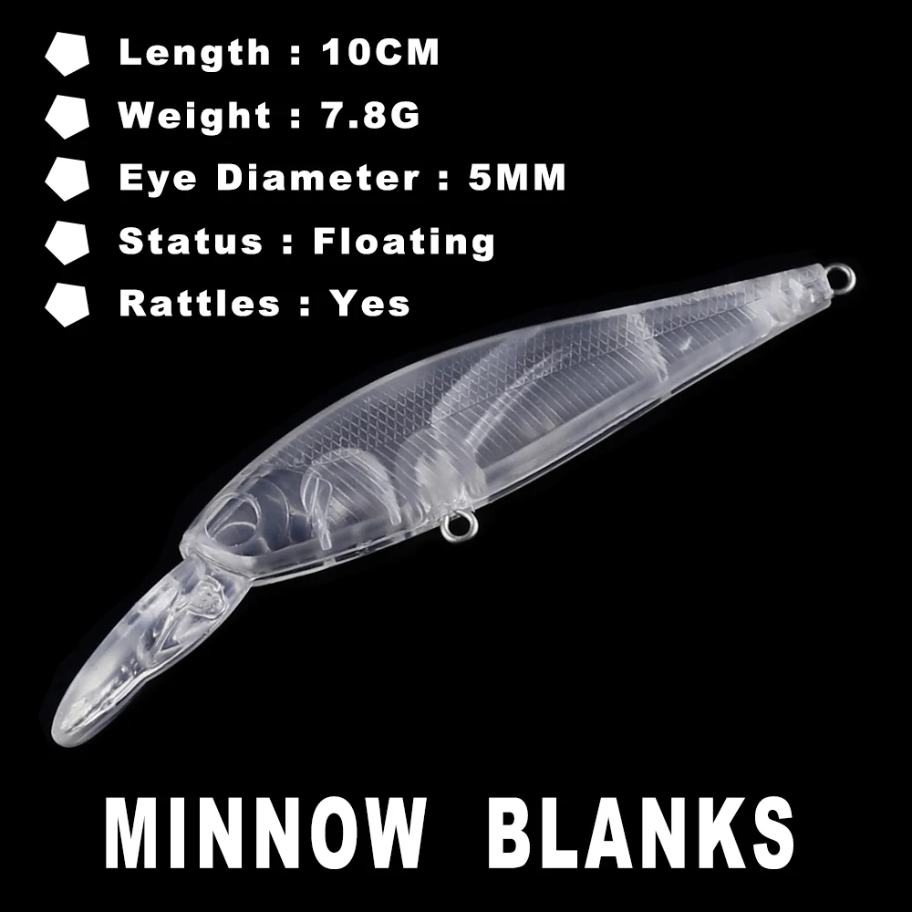 10 Pièces Leurres Leurres Leurres Minnow Crankbait, 10