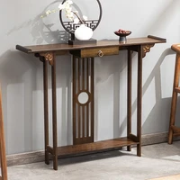 Table console d'entrée de style chinois, table d'appoint, entrée avec tiroir, étagère de rangement, meubles en bois 1