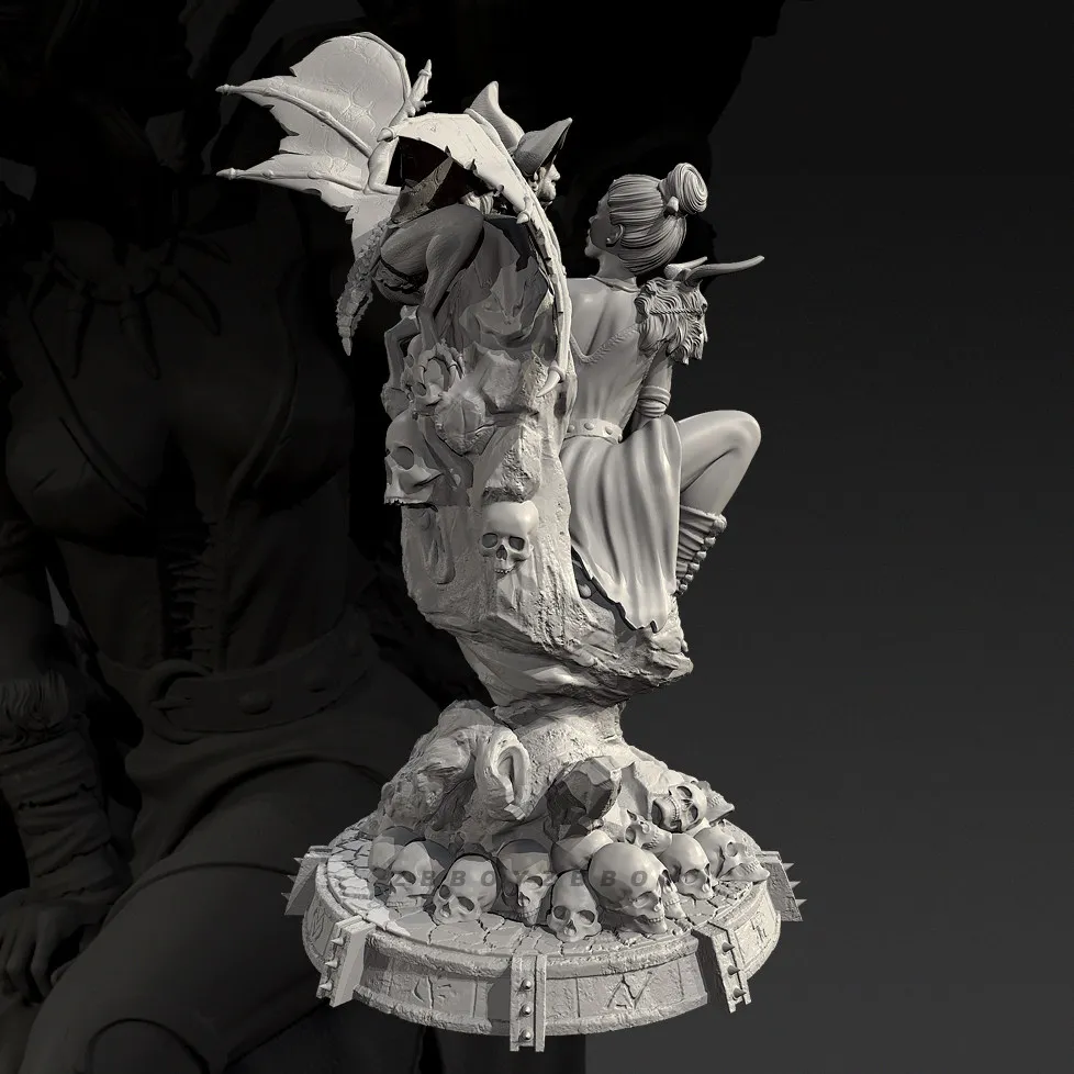 전체 높이 38mm 50mm 75mm 레진 모델 키트 피규어 미용성 무색 및 자체 조립(3D 프린팅) TD-7754/3D