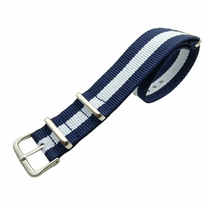 Premium Woven Nylon Sport Watch Band with Steel Buckle