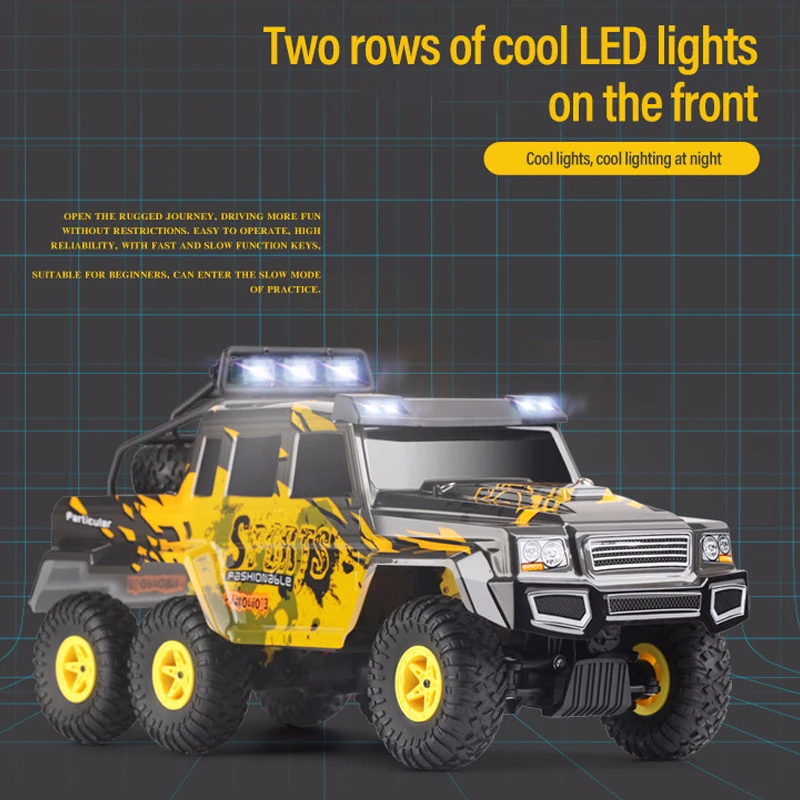 WLtoys 18629 RC Car 1:18 6x4 Climbing Vehicle 2.4G RC Six-Wheel Monster SUV Hummer Toy Car Model