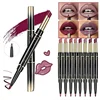 16 Color Double Ended Lipstick + Lip Liner, Smudge Proof Swivel Stick, Soft Matte Long Lasting Lipstick Valentine's Day Gifts 1
