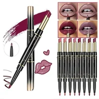 16 Color Double Ended Lipstick + Lip Liner, Smudge Proof Swivel Stick, Soft Matte Long Lasting Lipstick Valentine's Day Gifts 1