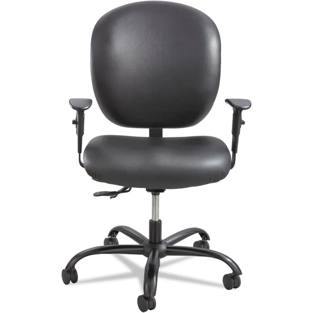 24/7 Task Chair, Black Vinyl 500 lbs. and 24/7 use Supportive cushioning in the seat and back Reinforced mechanism back tilt