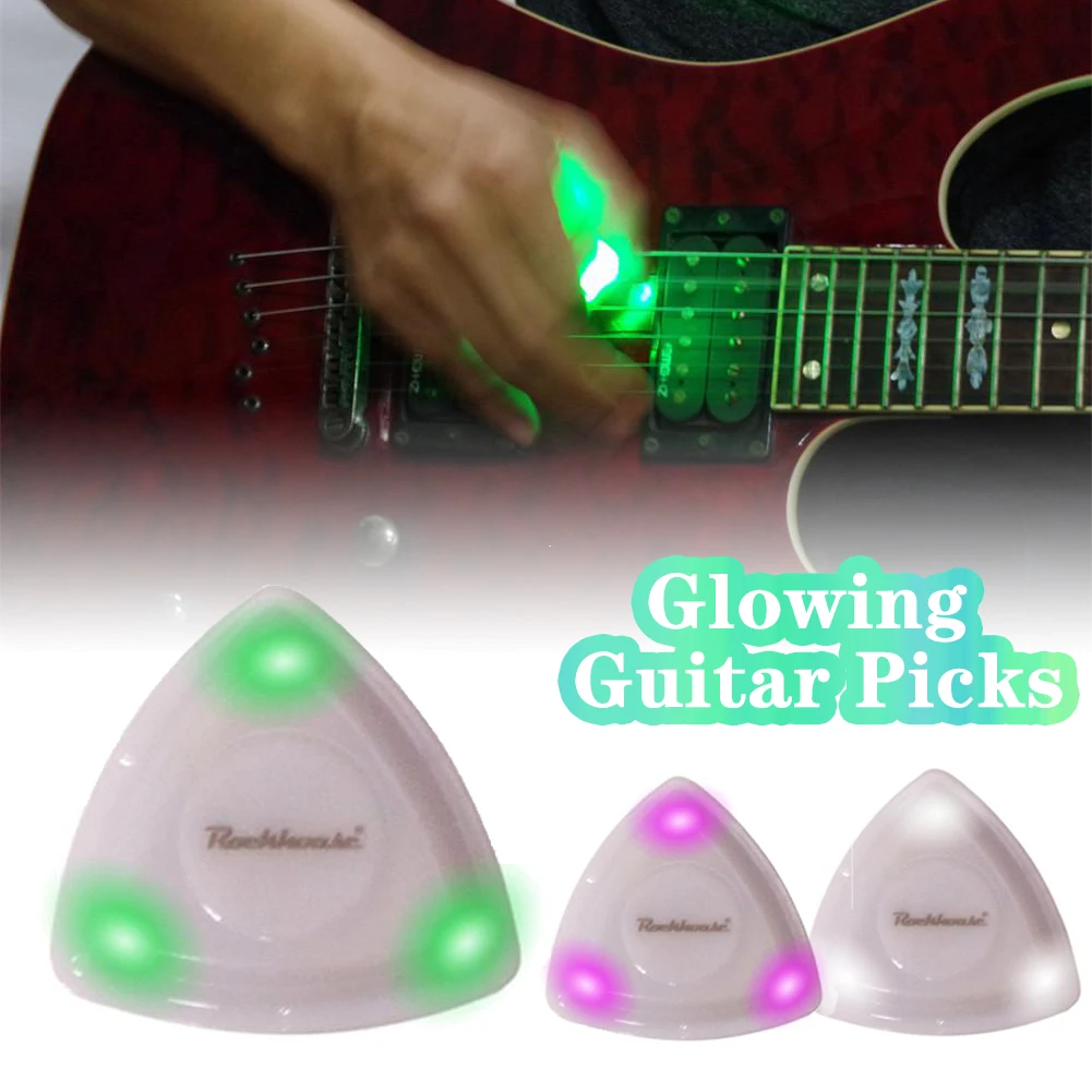 Glowing Guitar Picks Nonslip Guitar Picks Jazz Plectrum With LED