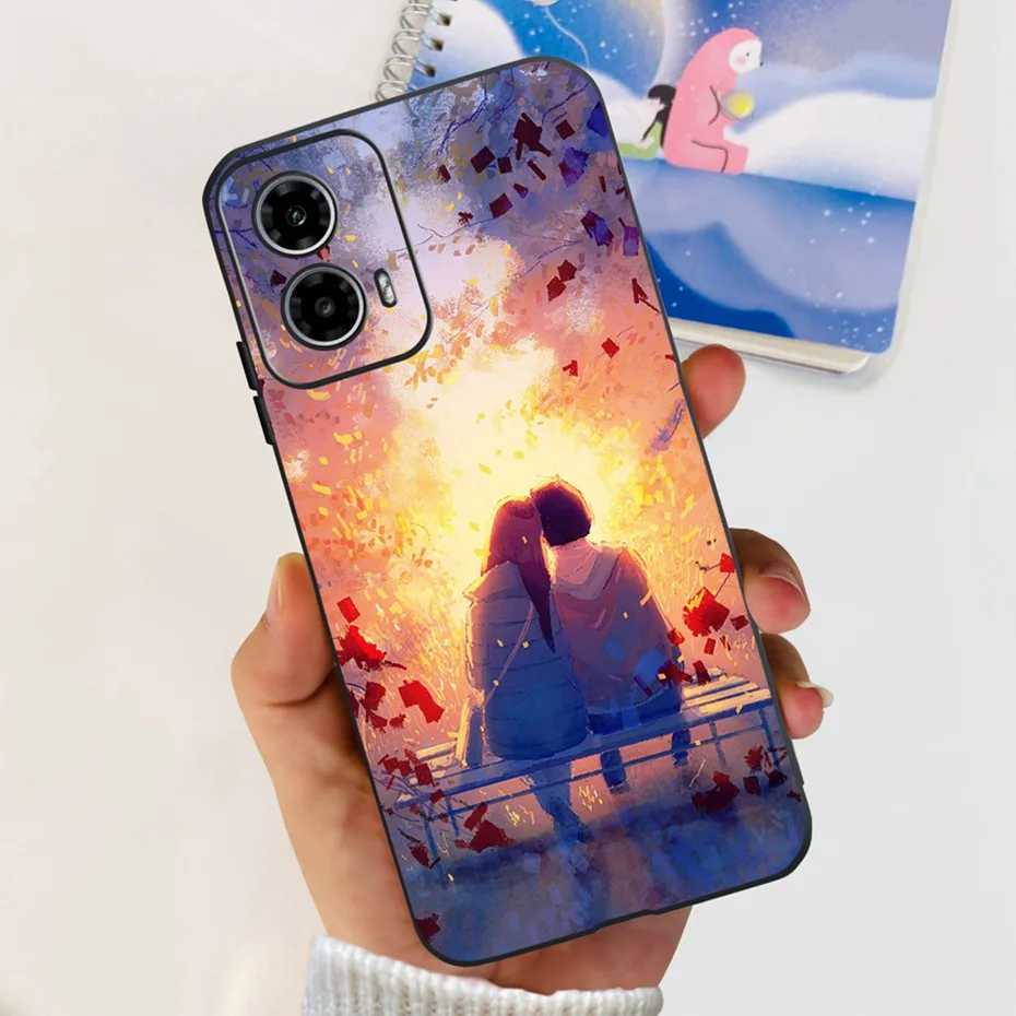 Cute Love Pattern Soft Silicone Phone Case - Stylish & Durable Back Cover