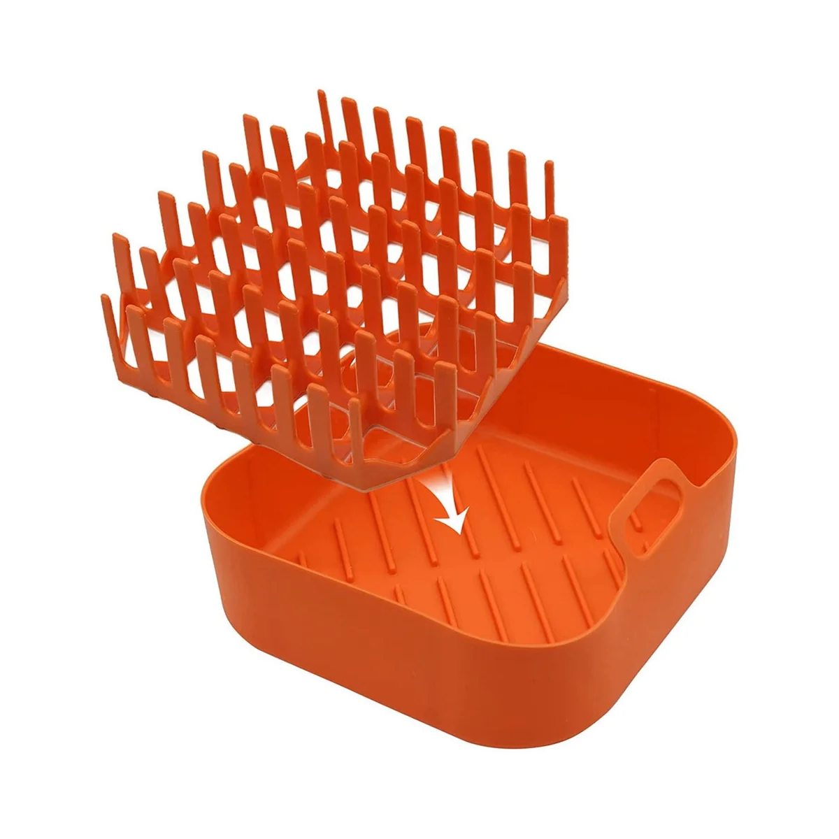 Multi-Functional Bacon Cooking Rack and Air Fryer Silicone Pot Bacon Cooker Shelf Rack High Temperature Cooking Tools