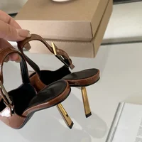 Eilyken Street Style Sexy Pointed Toe Metal Buckle Strap Women Pumps Stripper Sandals  Slingback High Heels Female Shoes - Image 4
