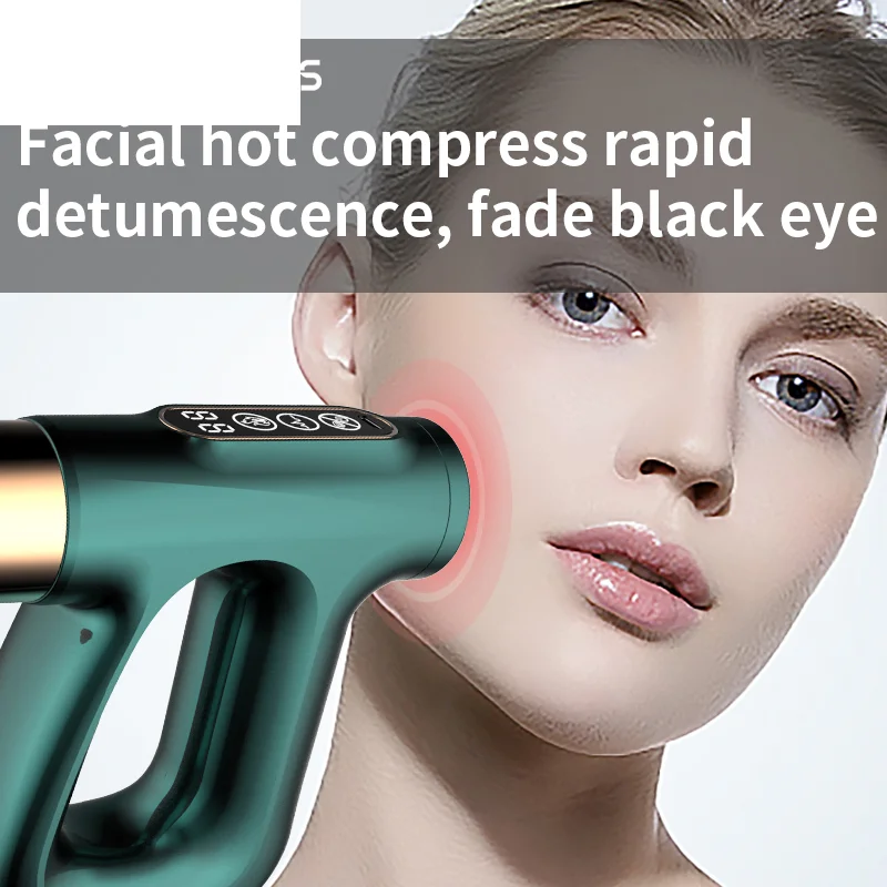 Electric Pulse Massage Gun Hot Compress Massager Deep Muscle Relaxation For Body Neck Back Pain Relief Percussion