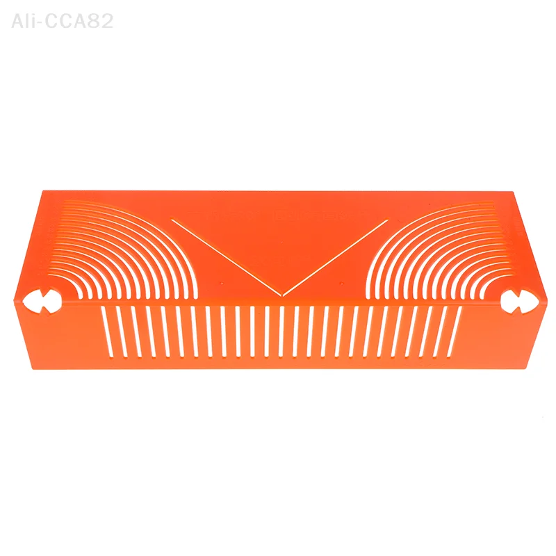 1pcs Square Tube Round Corner Drawing Ruler 45-degree Angle Guide Two-way Drawing Tools Plastic Precision Pipe Cutting Guide
