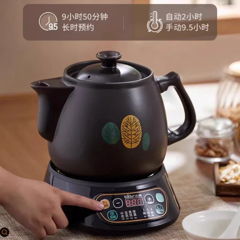 Automatic Chinese Medicine Electric Frying Pot 4L Stew Pot Home Slow Cooker Multi-purpose Casserole Crock Kitchen Appliances