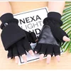 Winter warm Gloves Fingerless Convertible Thermal Mittens Gloves Windproof Polar Fleece Warm men women double-layer Flap Gloves 6