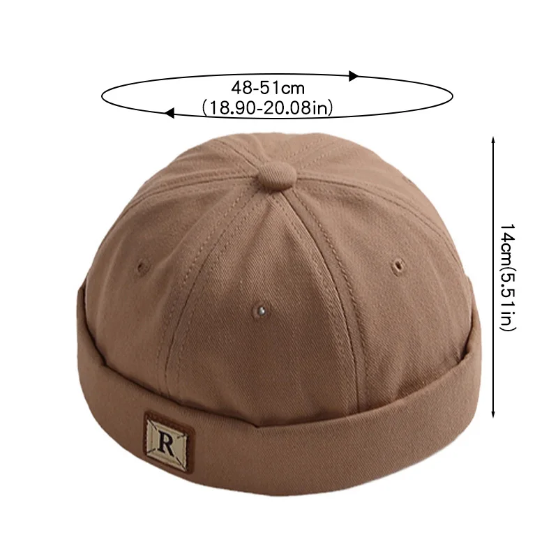 Kids Melon Skull Beanie - Solid Color Brimless Hat for Boys  Girls