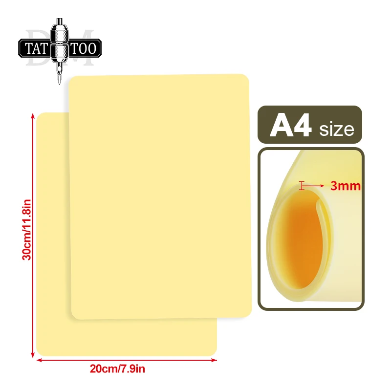 

Practice Skin 3mm A4 Size Tattoo Practice Skin Double Sided Silicone Microblades Eyebrow Permanent Makeup Tattoo Supplies