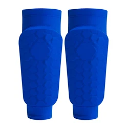 Youth Football Leg Protector - EVA Anti - Collision, Sunscreen, High Elasticity, Anti - Slip - M (Blue)