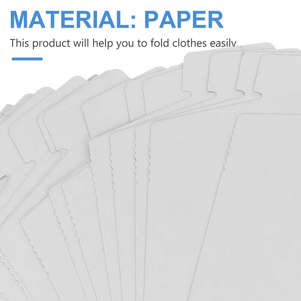 30 Pcs Clip Boards Shirt Cardboard Folding for Paper Liner Clothes Folder Clothing Storage Plate White Form Convenient Stacking