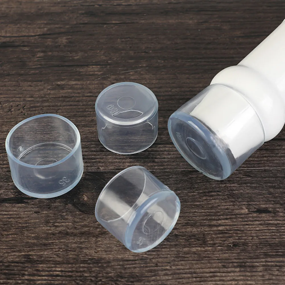 Transparent White PVC Furniture Leg Foot Protectors - 16pcs Wear-Resistant Caps for Noise Reduction and Floor Protection