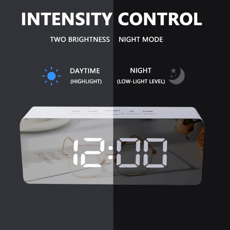 LED Digital Alarm Clock with Temperature Display for Bedroom, Home, and Office Use