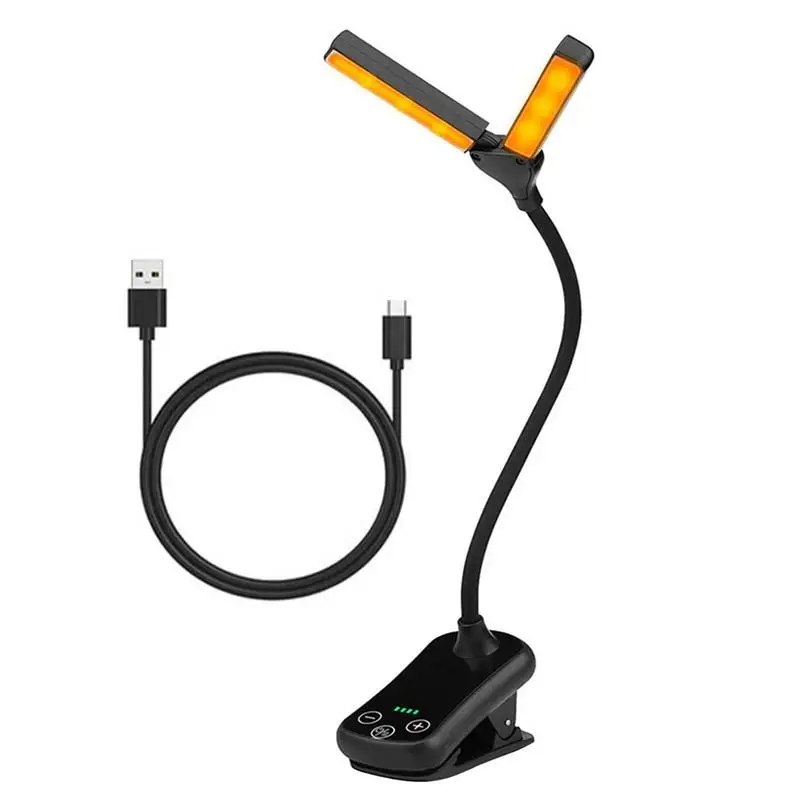 

Clip On Rechargeable Reading Light 14 LED Book Light For Reading In Bed 360 Degree Rotation Eye Caring 1600K-6000K Color