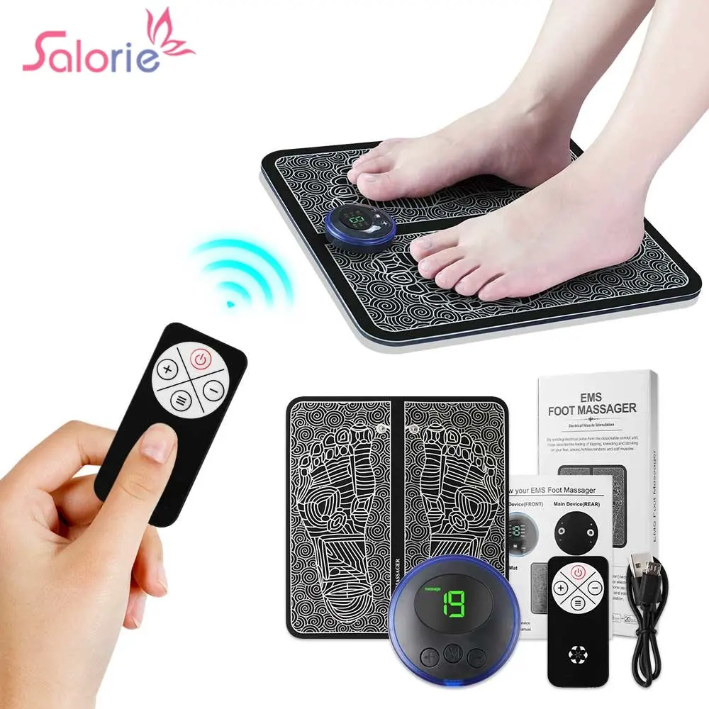EMS Electric Foot Massager Mat Tens Muscle Stimulator Foldable Foot Cushion  Pad Pulse Acupuncture Pain Relief Blood Circulation - AliExpress